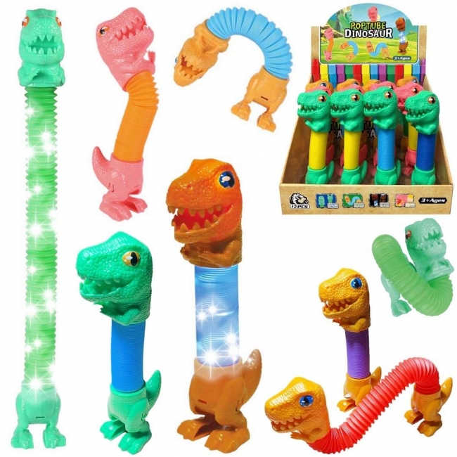 Dinozaur rurka pop tube ze światłem
