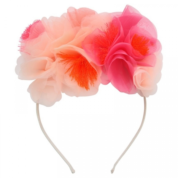 Opaska do włosów Bukiet kwiatów różowy (M185104)