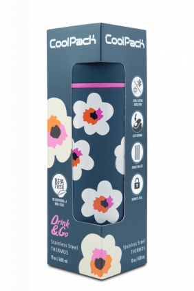 Coolpack, Bidon metalowy z kubeczkiem Vectis - Flores Nina (Z33915)