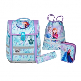 Coolpack, Perfecto Set: Plecak Kasetonowy + Piórnik + Tuba + Worek + Brelok Disney Core/McNeil - Frozen (9658269000)