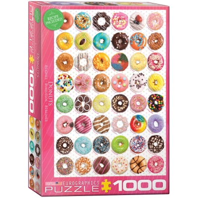 <img src='https://webimage.pl/pics/854/5/d628136605854.jpg' style='height:440px' /> Puzzle 1000 Donuts Tops - Sweet Collection 6000-0585