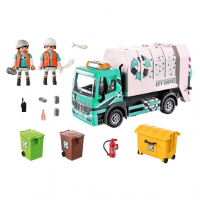 Playmobil City Life: Śmieciarka z sygnałem świetlnym (70885)