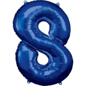 Balon foliowy cyfra 8 niebieska 57x86cm