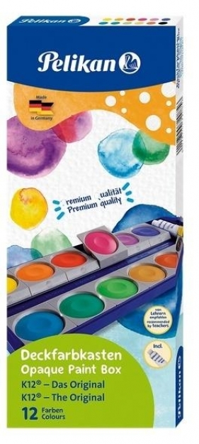 Farby akwarelowe wymienne wkłady 12kolorów PELIKAN