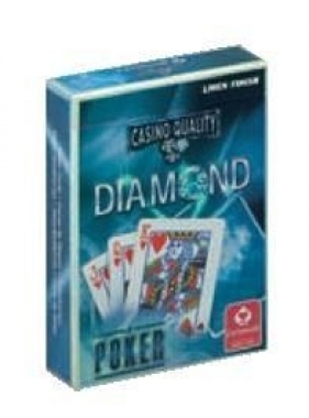 Karty do gry DIAMOND Poker linen blue Cartamundi