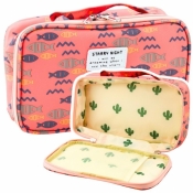 Piórnik szkolny Ryby różowy 22,5cm