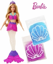 Barbie: Lalka syrena brokatowy slime (GKT75)