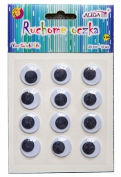 Ruchome oczka samoprzylepne 20 mm 12szt