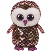 Beanie Boos Flippables: Checks - cekinowa maskotka sowa, 24cm (36785)