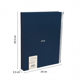 Zeszyt na spirali A4/120k linia - niebieski