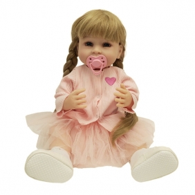 Realistyczna lalka - dziewczynka w sukience, 52 cm (128856)