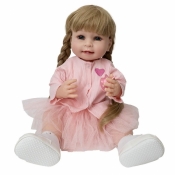 Realistyczna lalka - dziewczynka w sukience, 52 cm (128856)