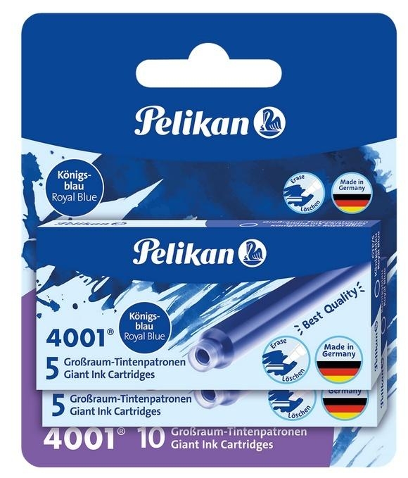Naboje atramentowe długie 2x5szt nieb. PELIKAN