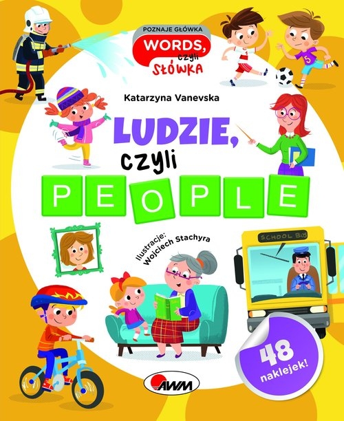 Poznaje główka words, czyli słówka. Ludzie, czyli people