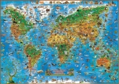 Zwierzęta świata mapa dla dzieci Tuba