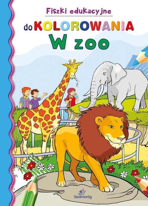 Fiszki edukacyjne do kolorowania - W ZOO