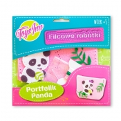 Filcowy portfelik Panda różowy (STN 6857)