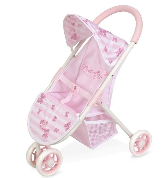 <img src='https://webimage.pl/pics/858/2/d4897022902858.jpg' style='height:440px' /> Wózek dla lalek spacerówka trójkołowa Butterfly
