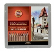 Zestaw pasteli Gioconda 24 kolory kaseta metalowa