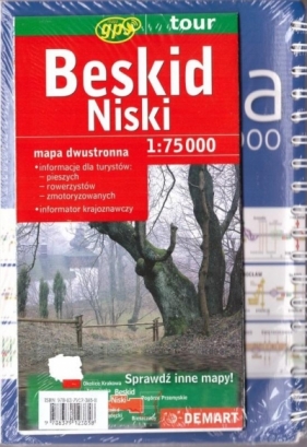 Mapa - Beskid Niski 1:75 000 + atlas sam. Polska - Opracowanie zbiorowe