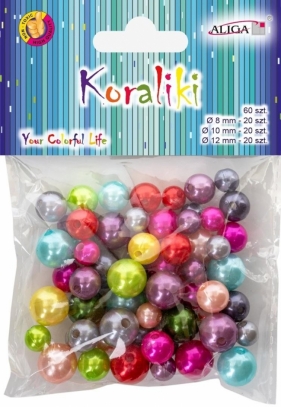 Koraliki plastikowe 60szt MIX