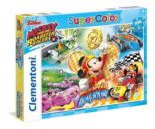 Puzzle Supercolor Mickey i raźni rajdowcy 104 (27085)