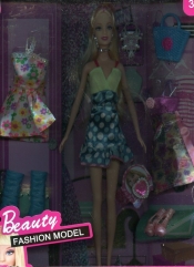 Lalka Fashion Girl 29 cm z ubrankami 6 elementów - <br />