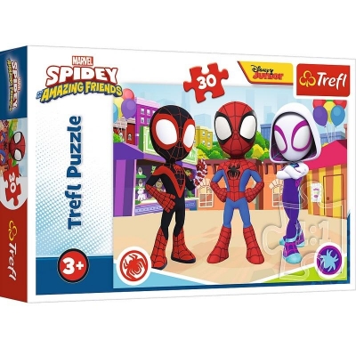 Trefl, Puzzle 30: Przygody Spidey'a i przyjaciół (18285)