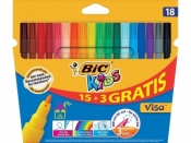 Flamastry Kids Visa 15+3szt BIC