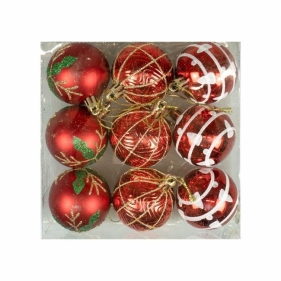 Bombki ze zdobieniem 9szt