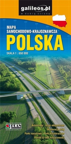 Mapa samochodowo-kraj. - Polska 1:650 000 lam w.12 - Praca zbiorowa