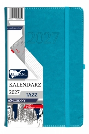 Kalendarz 2027 A5 dzienny Jazz - turkusowy