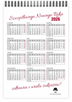 Kalendarz 2026 tygodniowy mini - Pionowy A5, 1 szt.