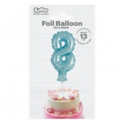 Balon foliowy Godan błękitny 13 cm cyfra 8 (BC-5BLO8)