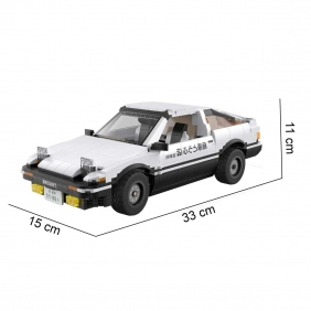 Klocki CADA. Samochód wyścigowy Initial-D AE86 Toyota Trueno. 1324 elementy