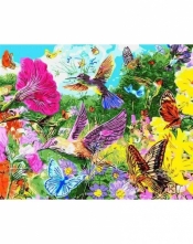 Malowanie po numerach - Kolibry i motyle 40x50cm