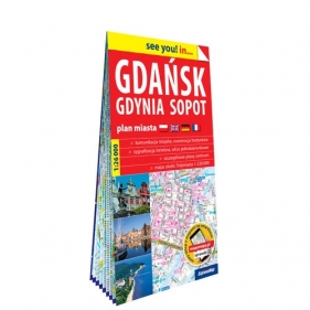 Gdańsk Gdynia Sopot papierowy plan miasta 1:26 000 - Opracowanie zbiorowe