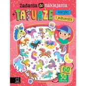 Zadania do naklejania + tatuaże. Kucyki i jednorożce. 60 naklejek i 30 tatuaży