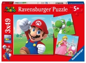 Ravensburger, Puzzle dla dzieci 3x49: Super Mario (5186)