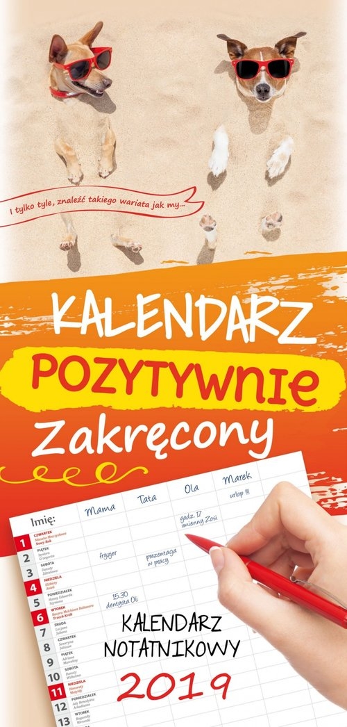 Kalendarz 2019 Notatnikowy Pozytywnie Zakręcony