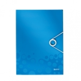 Teczki z gumką Leitz WOW A4 niebieski 80g (45990036)