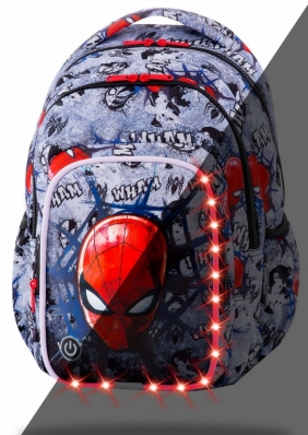 Coolpack - Disney- Spark L - Plecak - LED Spider-man Black (B45303)