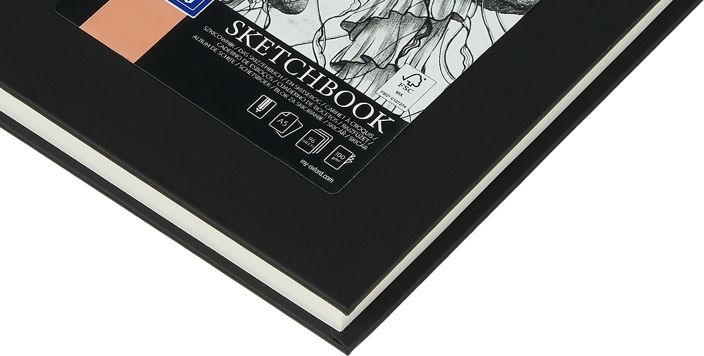 Szkicownik Oxford Sketchbook Artistic A5/96k szyty - czarny