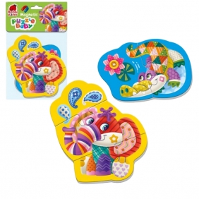 Piankowe puzzle magnetyczne - Słoń i Krokodyl (RK5020-03)