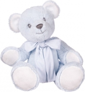 Miś niebieski z kokardą 43 cm - <br />