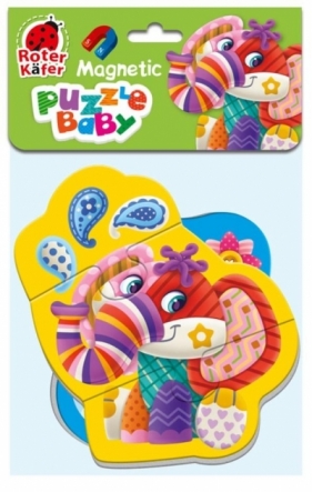 Piankowe puzzle magnetyczne - Słoń i Krokodyl (RK5020-03)