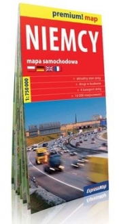 Niemcy mapa samochodowa 1:750 000
