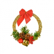 Ozdoba świąteczna Arpex wieniec świąteczny złoty - 16 cm (BN4862ZŁO)