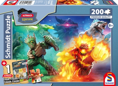 <img src='https://webimage.pl/pics/862/5/d4001504565862.jpg' style='height:440px' /> Puzzle 200 PQ Schleich eldrador wojna światów + figurka 114361