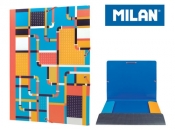 Teczka MILAN A4 cienka z gumką UNDERGROUND niebieska (5130150UNB)
